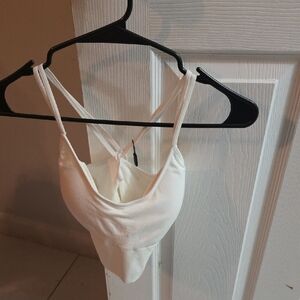 NVGTN White Padded Sports Bra NWT